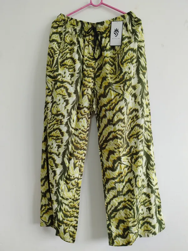 Green_Printed_Wide_Leg_Pants_for_Women