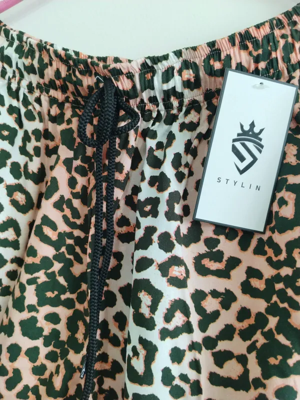 Black_And_Peach_Leopard_Print_Wide_Leg_Pants_for_Women