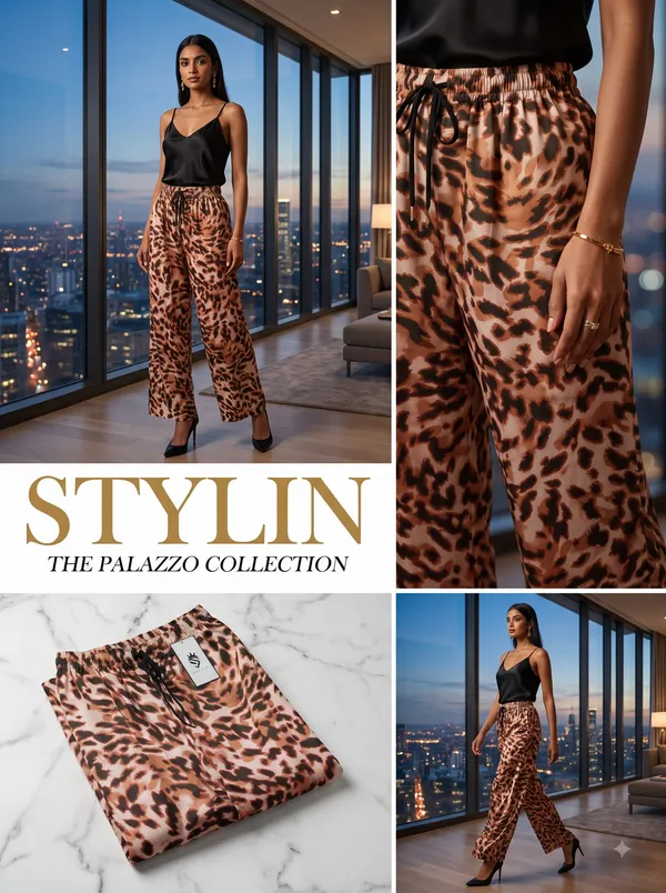 Brown_Leopard_Print_Wide_Leg_Pants_For_Women