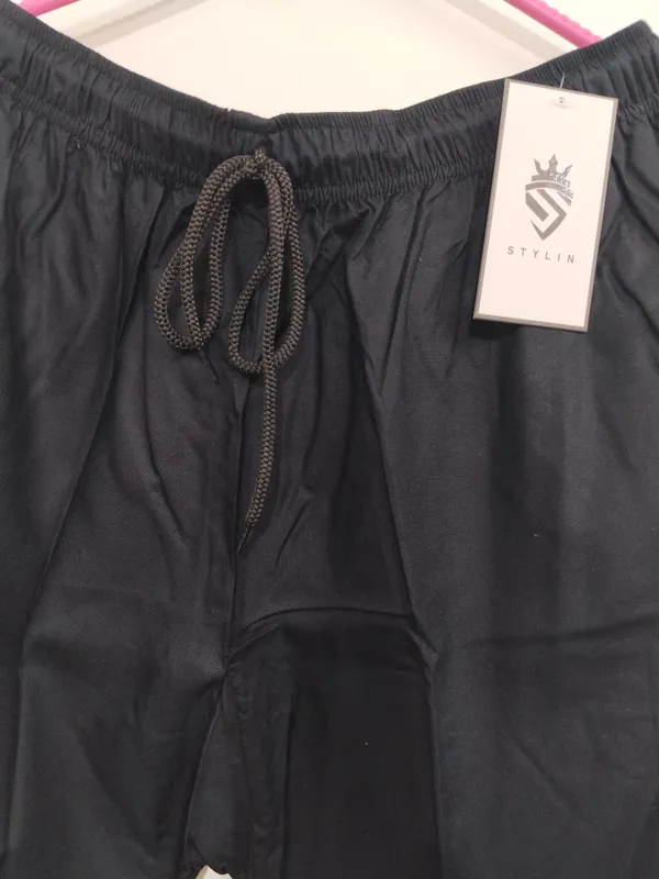 Black_Elastic_Waist_Track_Pants_for_Men