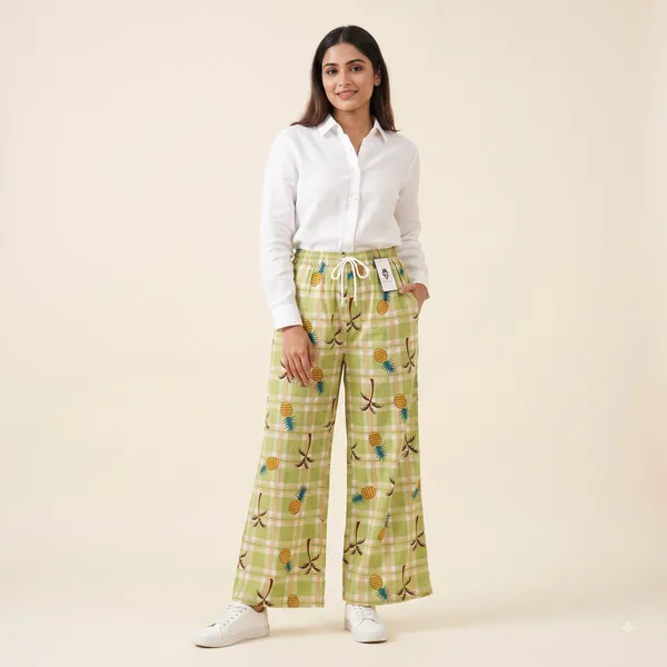 Green_Printed_Wide_Leg_Lounge_Pants_for_Women