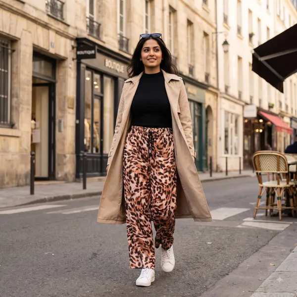 Brown_Leopard_Print_Wide_Leg_Pants_For_Women