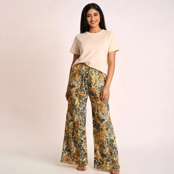 Yellow_Rayon_Flared_Animal_Print_Palazzo_Pant_For_Women