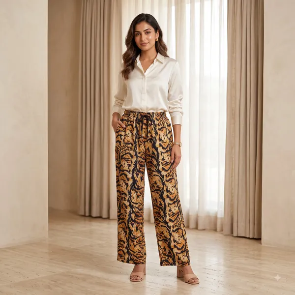 Brown_Printed_Wide_Leg_Trousers_for_Women