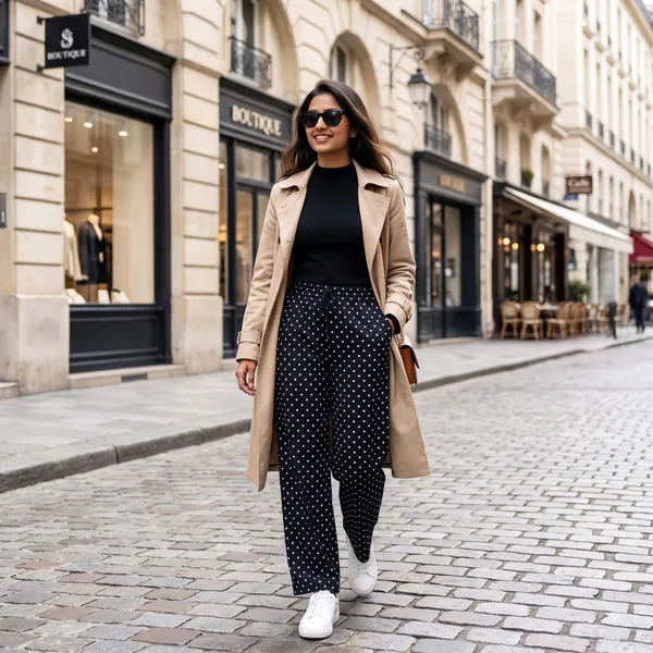 Black_Rayon_Wide_Leg_Polka_Dot_Print_Palazzo_Pant_For_Women