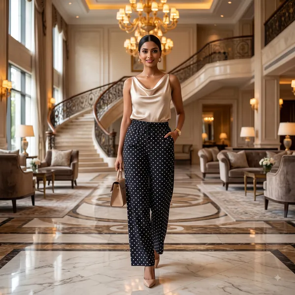 Black_Rayon_Wide_Leg_Polka_Dot_Print_Palazzo_Pant_For_Women