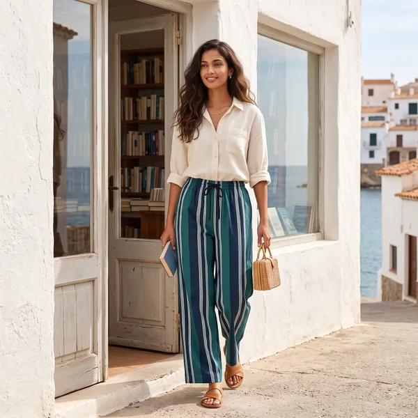 Teal_Striped_Wide_Leg_Trousers_for_Women