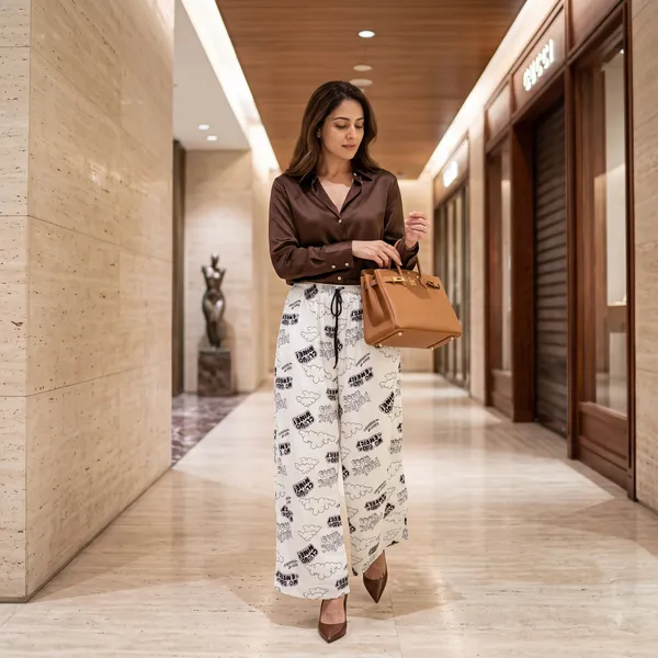 White_Printed_Wide_Leg_Pants_for_Women
