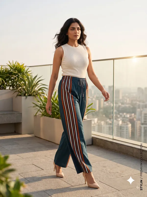 Navy_Striped_Wide_Leg_Trousers_for_Women