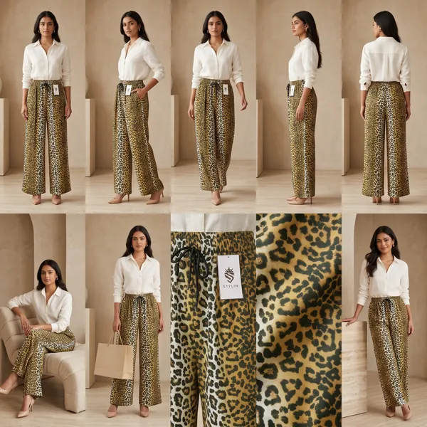 Brown_Leopard_Print_Wide_Leg_Pants_For_Women