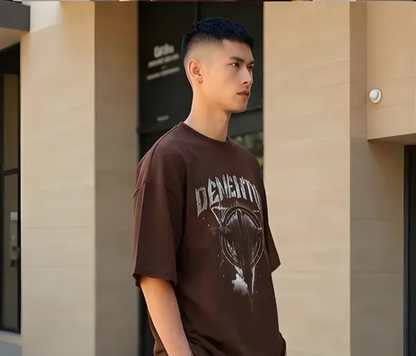 Dementor_Graphic_Print_Oversized_T_Shirt_Brown
