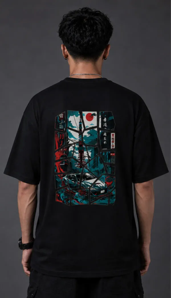 Samurai_Street_Racer_Oversized_Black_Tee