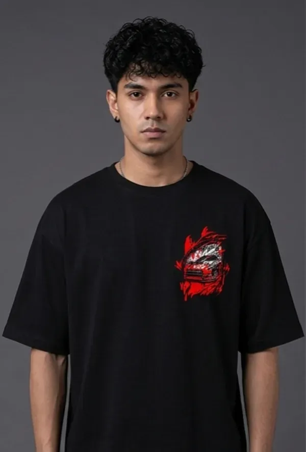 Samurai_Street_Racer_Oversized_Black_Tee