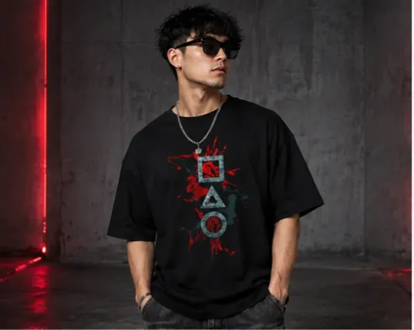 Premium_Graphic_Printed_Oversized_Black_Tee_260_Gsm