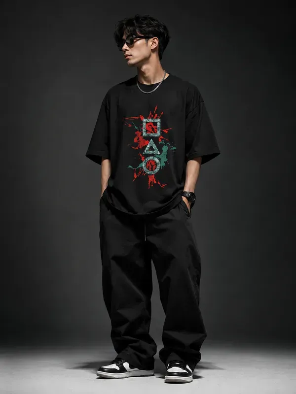 Premium_Graphic_Printed_Oversized_Black_Tee_260_Gsm