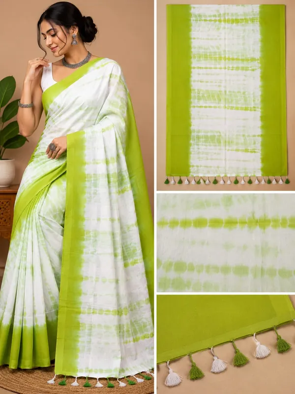 Green_White_Cotton_Khadi_Handloom_Saree_For_Women