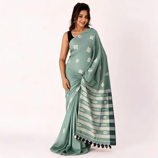 Sage_Green_Khadi_Handloom_Saree_For_Women