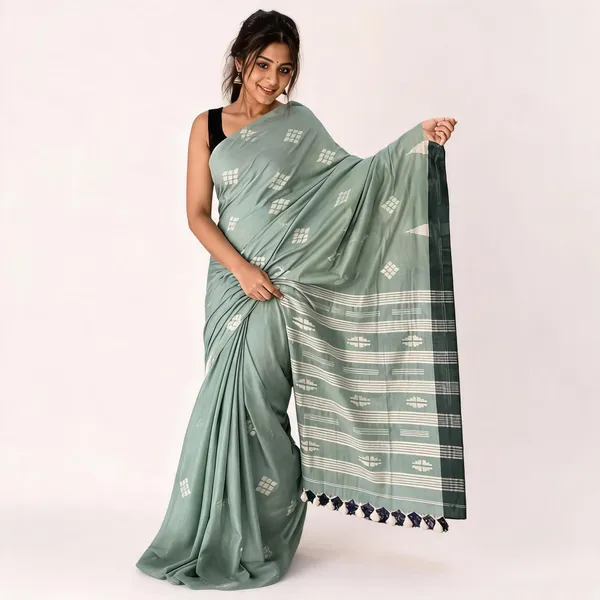 Sage_Green_Khadi_Handloom_Saree_For_Women