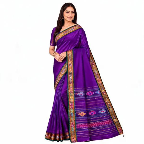 Purple_Cotton_Pochampalli_Saree_For_Women