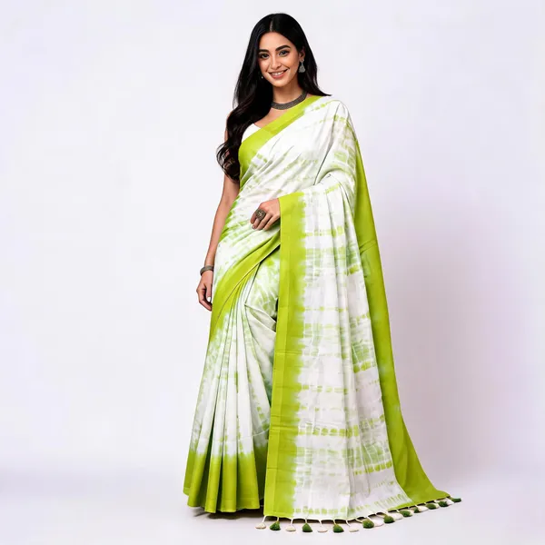 Green_White_Cotton_Khadi_Handloom_Saree_For_Women
