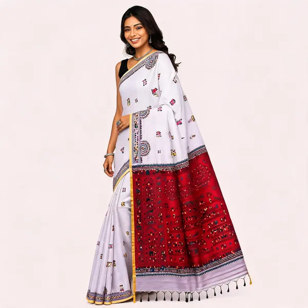 White_Cotton_Printed_Saree_For_Women