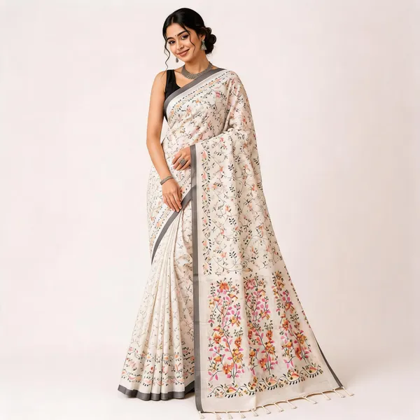 Cream_Cotton_Khadi_Handloom_Floral_Saree_For_Women