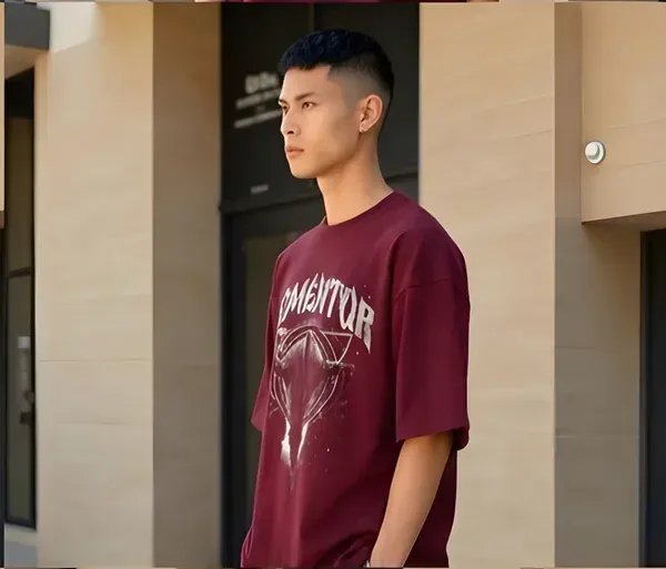 Dementor_Graphic_Print_Oversized_T_Shirt_Maroon