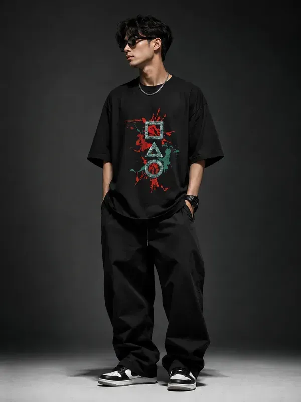 Premium_Graphic_Printed_Oversized_Black_Tee_260_Gsm