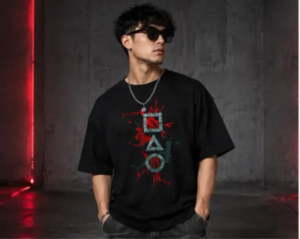 Premium_Graphic_Printed_Oversized_Black_Tee_260_Gsm