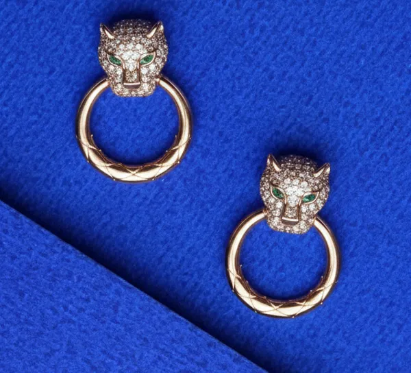 Panther_Face_Stud_Earrings
