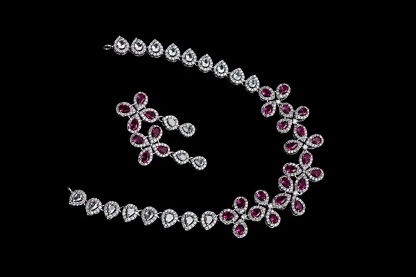 Elegant_Pink_Teardrop_Floral_Necklace_&_Earrings_Set