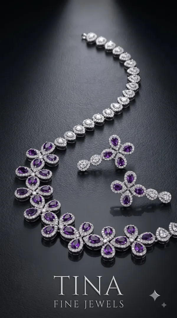 Elegant_Purple_Teardrop_Floral_Necklace_&_Earrings_Set