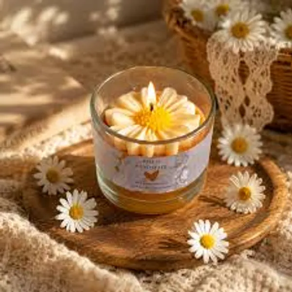 Glass_Soy_Wax_Floral_Daisy_Jar_Scented_Candle