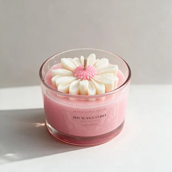 Glass_Soy_Wax_Floral_Daisy_Jar_Scented_Candle