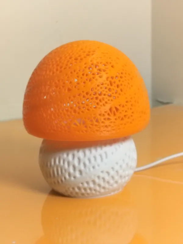 Mushroom_Night_Lamp_with_E10_LED_kit_White_and_Orange