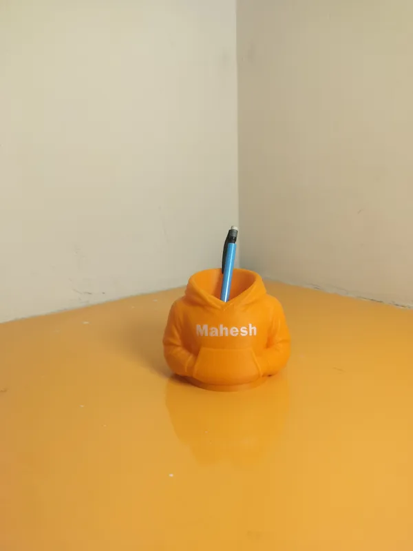 Pen_Stand_Orange_-_Personalised_Name_white