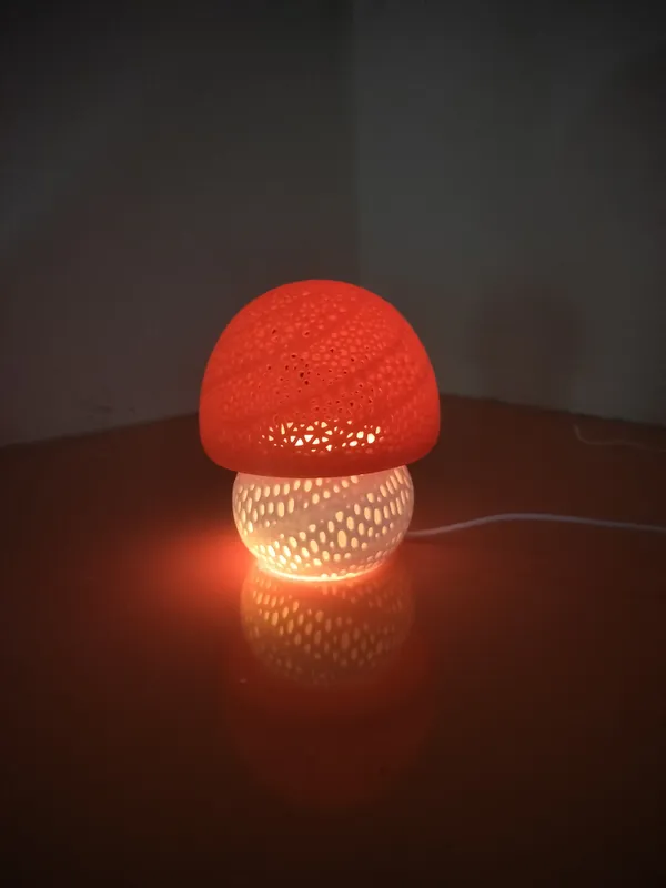 Mushroom_Night_Lamp_with_E10_LED_kit_White_and_Orange