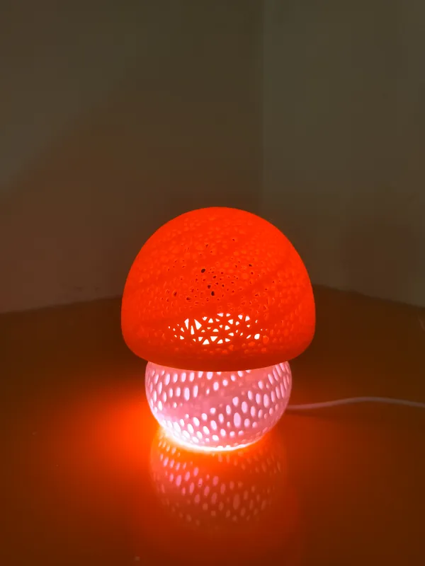 Mushroom_Night_Lamp_with_E10_LED_kit_White_and_Orange