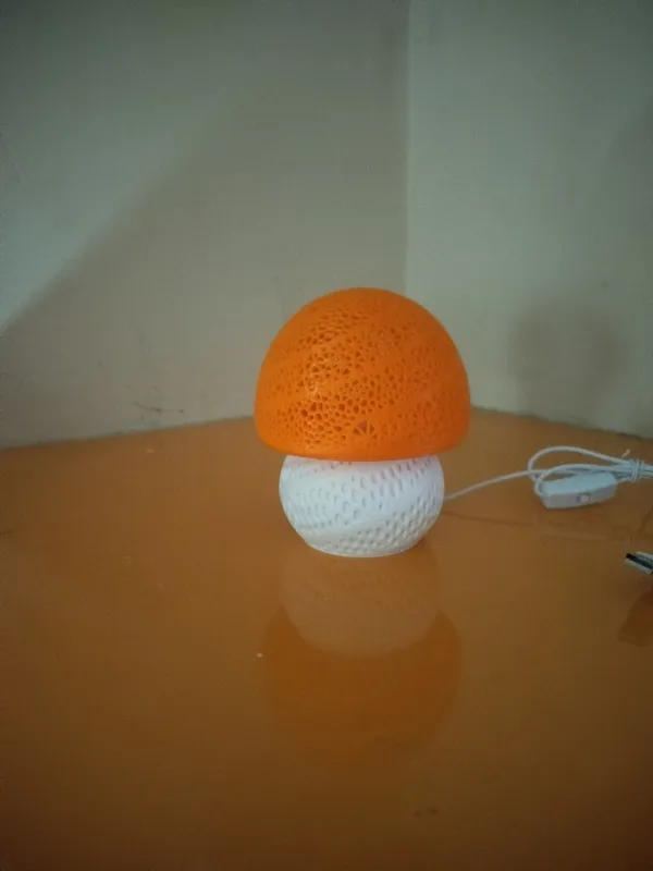 Mushroom_Night_Lamp_with_E10_LED_kit_White_and_Orange