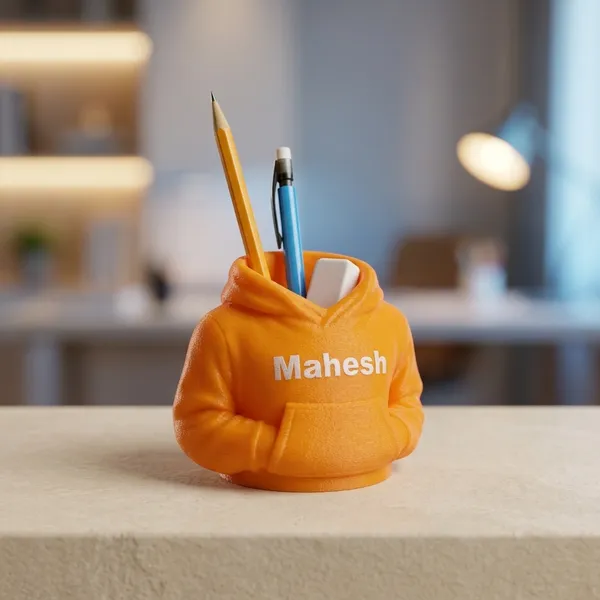 Pen_Stand_Orange_-_Personalised_Name_white