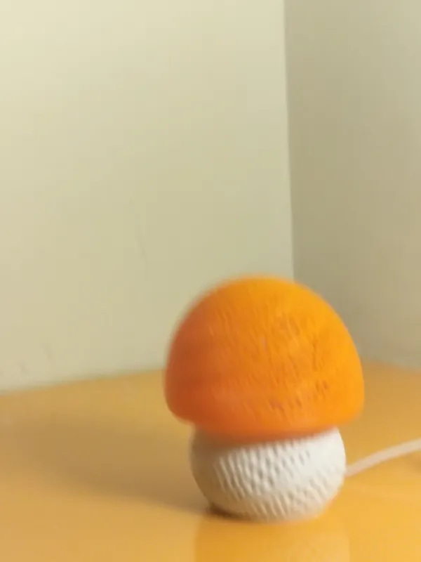 Mushroom_Night_Lamp_with_E10_LED_kit_White_and_Orange