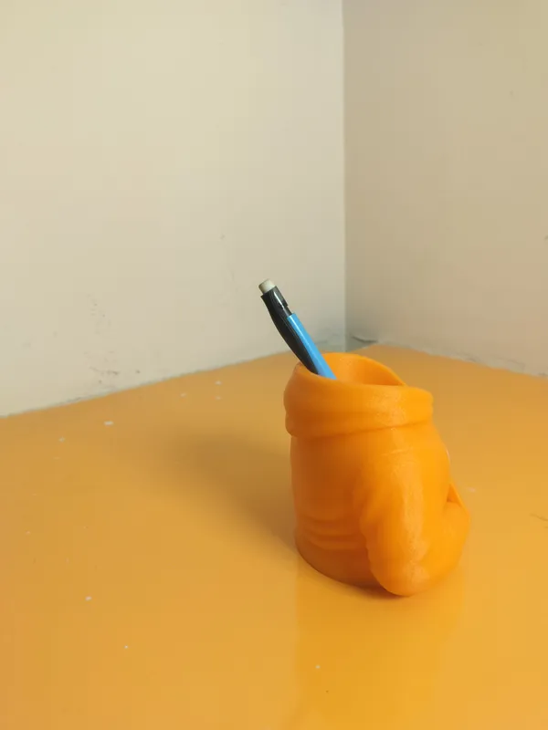 Pen_Stand_Orange_-_Personalised_Name_white