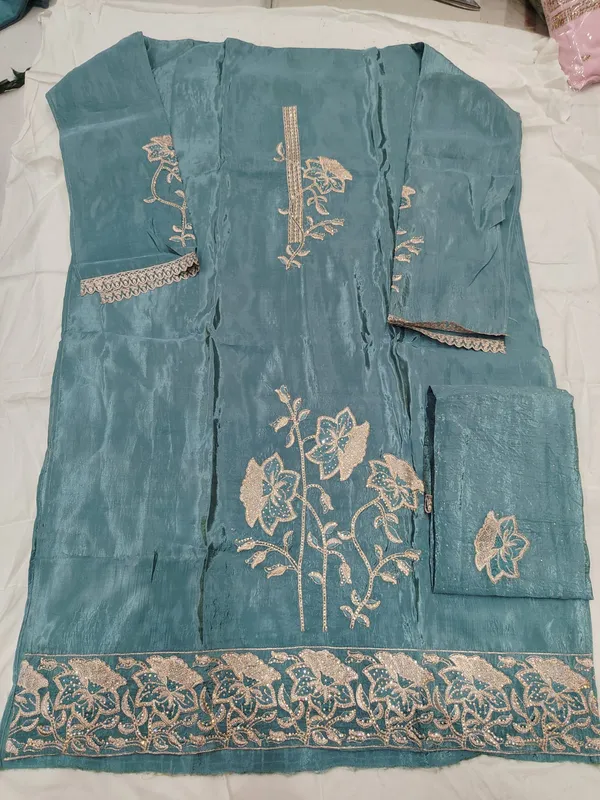 Teal_Embroidered_Ethnic_Suit_Fabric_Set_for_Women(unstitched_top-silk_,salwar-rayon_,dupatta-chiffon)