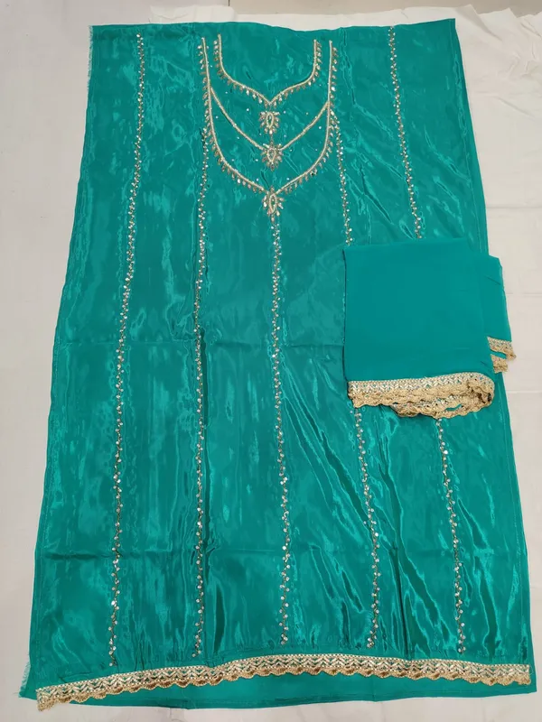 Teal_Embroidered_Straight_Kurta_Set_for_Women(unstitched_top-silk_,salwar-rayon_,dupatta-chiffon)