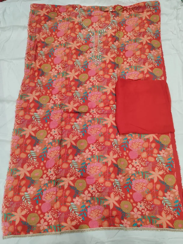 Red_Floral_Print_Kurta_Set_for_Women(unstitched_top-silk_,salwar-rayon_,dupatta-chiffon)