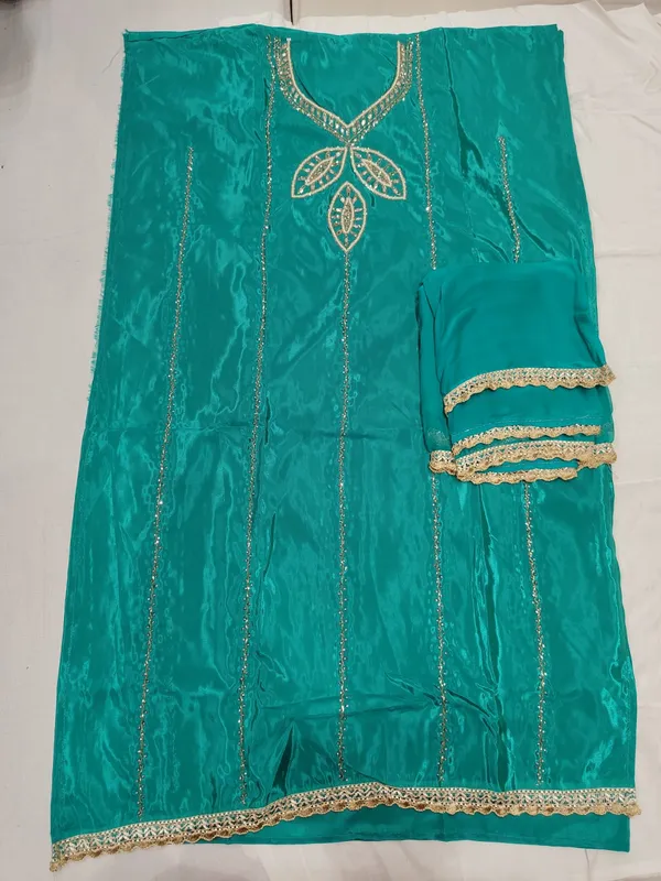 Teal_Embroidered_Kurta_for_Women(unstitched_top-silk_,salwar-rayon_,dupatta-chiffon)