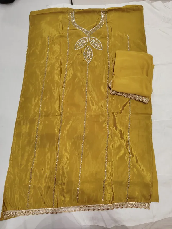 Mustard_Embellished_Straight_Kurta_Set_for_Women(unstitched_top-silk_,salwar-rayon_,dupatta-chiffon)