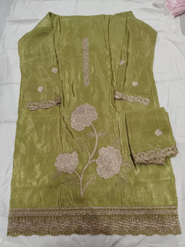 Olive_Embroidered_Straight_Kurta_for_Women(unstitched_top-silk_,salwar-rayon_,dupatta-chiffon)