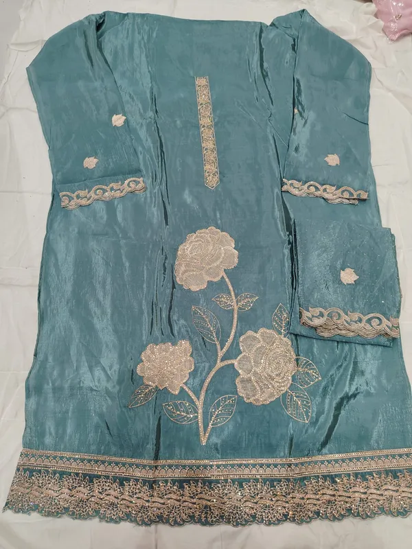 Teal_Embroidered_Long_Kurta_for_Women(unstitched_top-silk_,salwar-rayon_,dupatta-chiffon)