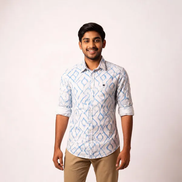 White_Cotton_Blend_Geometric_Print_Regular_Fit_Shirt_For_Men